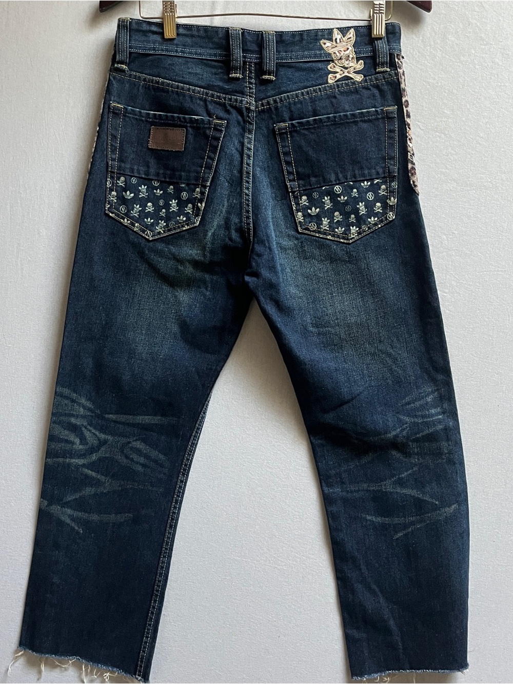 Adidas ObyO KZK Neighborhood Zivilcourage Skull Denim Jeans Size 31